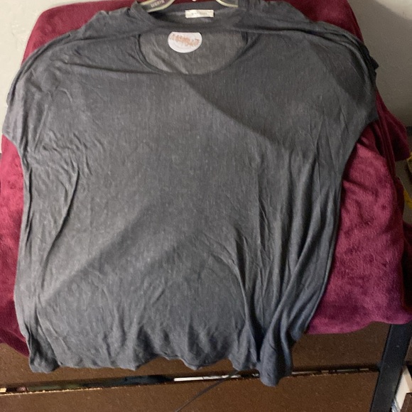 NWT Choker Tee in Charcoal,Semi Sheer and Longline Tee Top - Picture 7 of 9